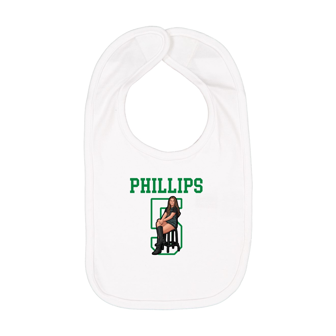 Infant Bib — Shirsey in White