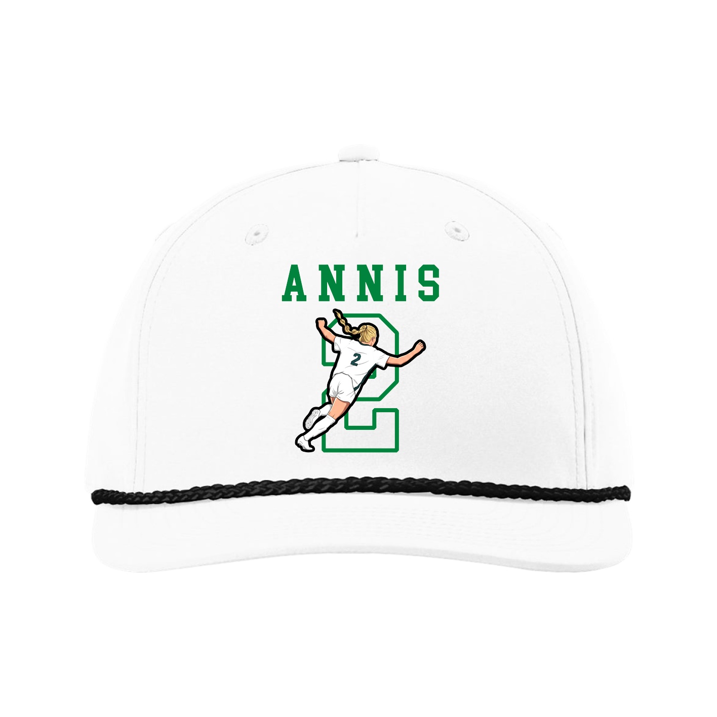 Five-Panel Classic Rope Cap — Shirsey in White