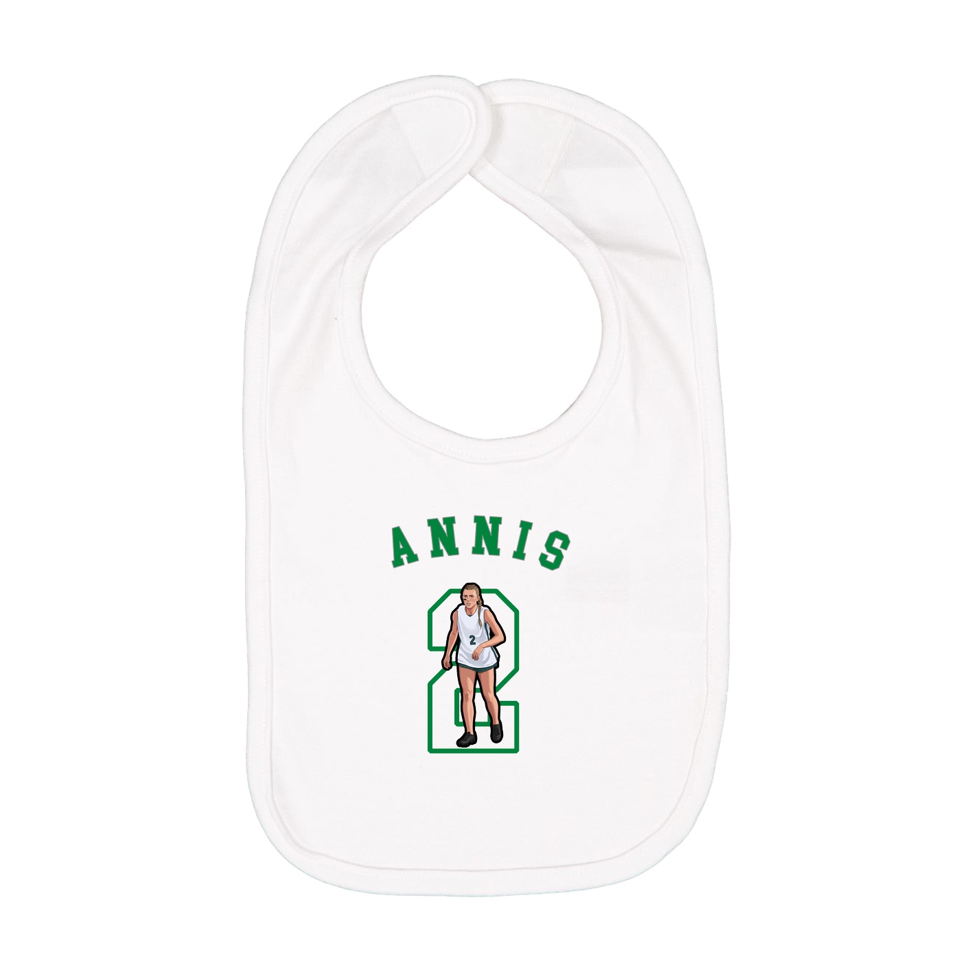 Infant Bib — Shirsey Arch in White
