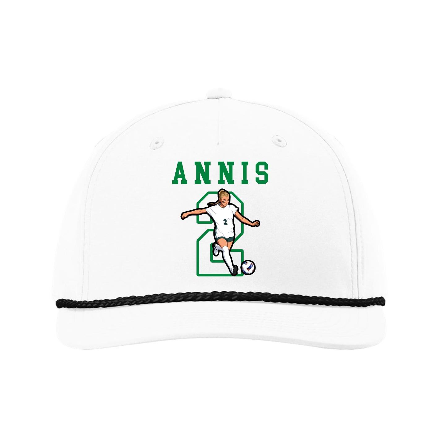 Five-Panel Classic Rope Cap — Shirsey in White