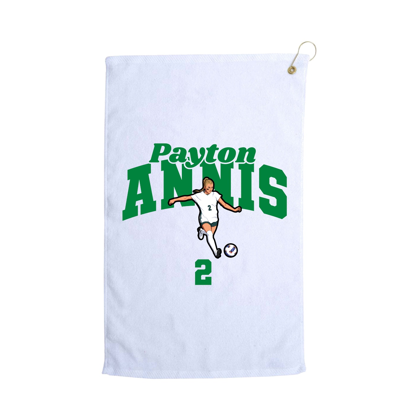 Golf Towel — Signature Arch in White