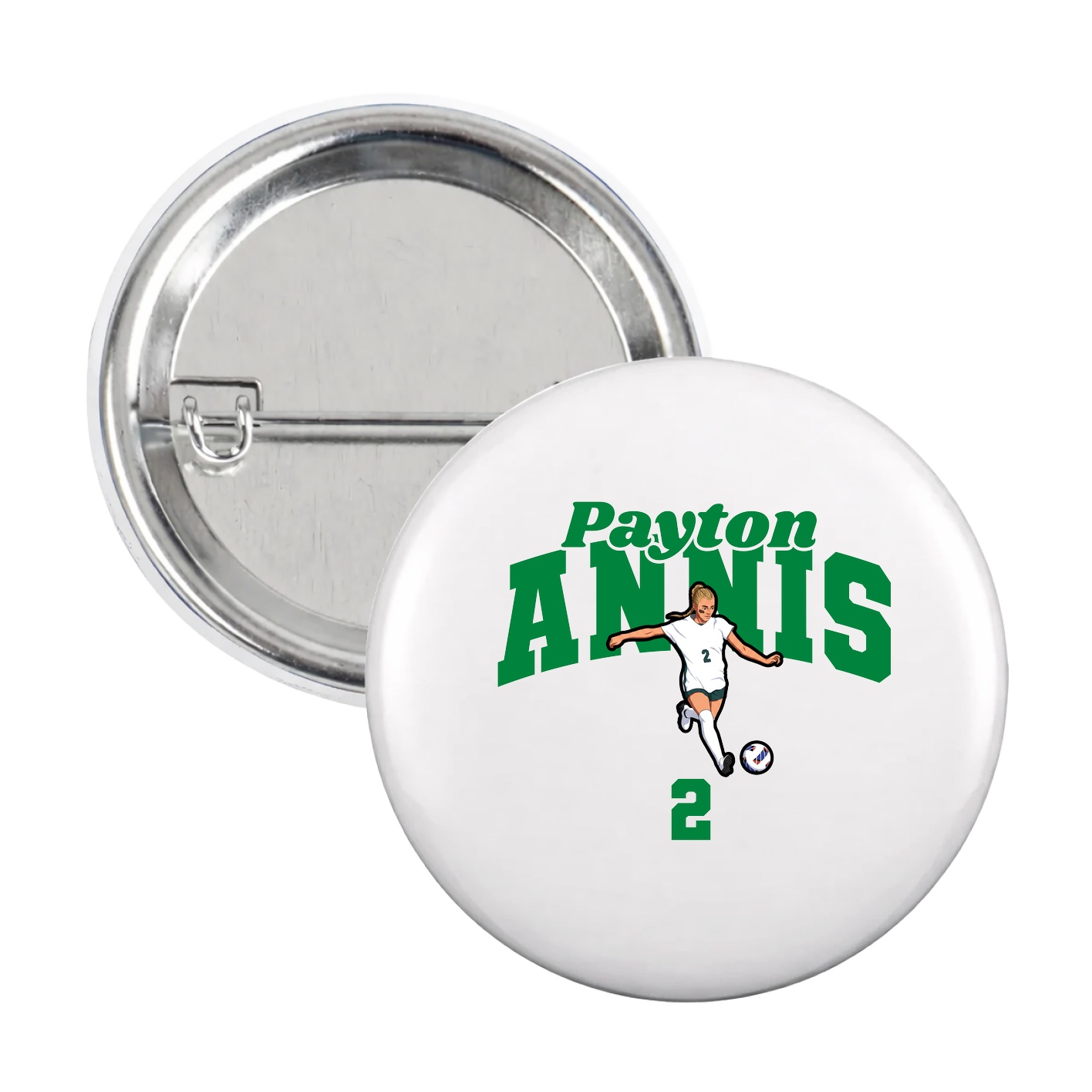 Game Day Button — Signature Arch in White