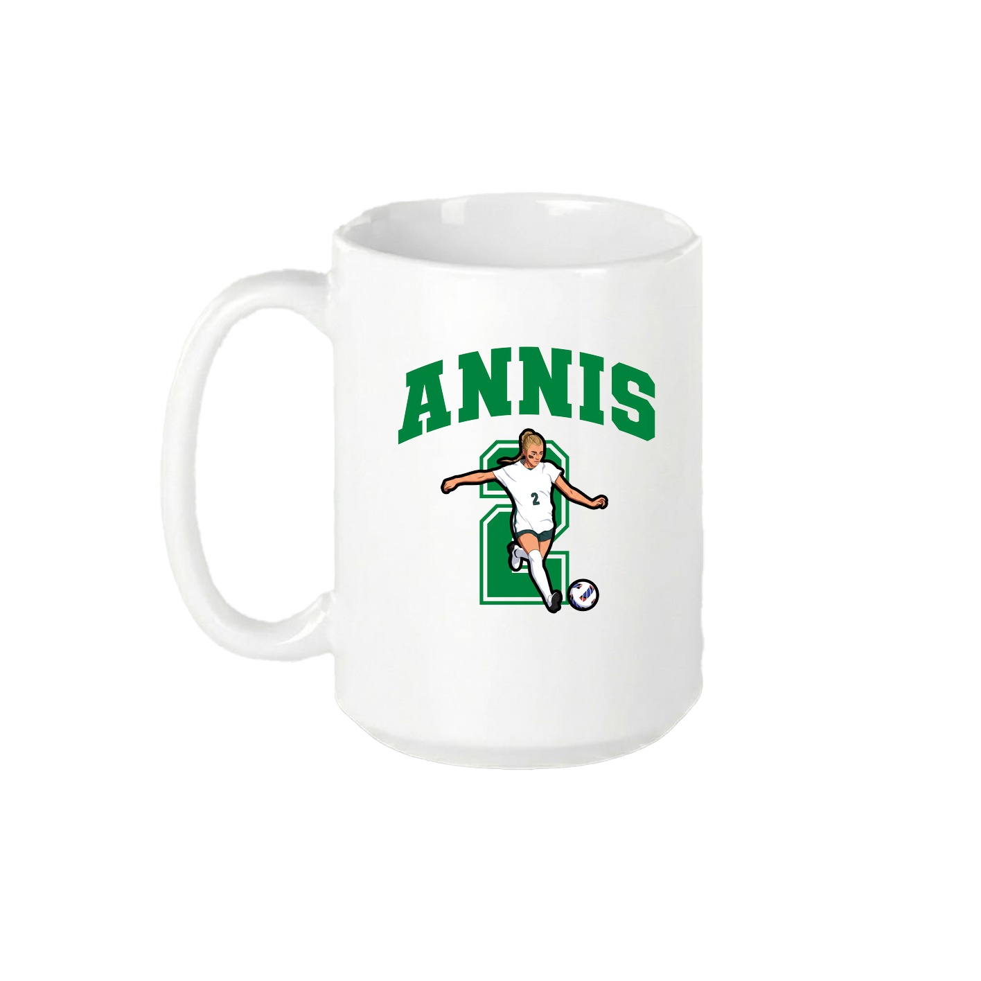 15oz Coffee Mug — Number in White