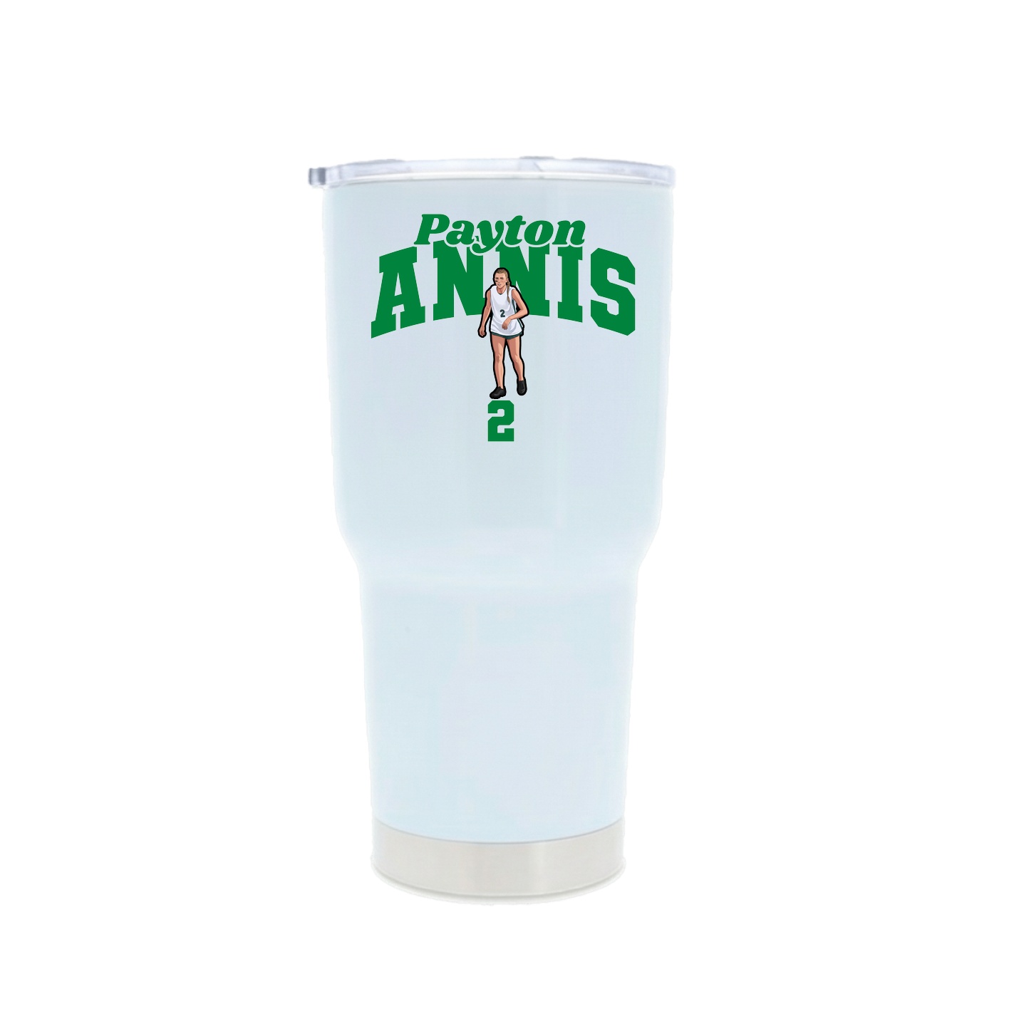 30oz Stainless Steel Tumbler — Signature Arch in White