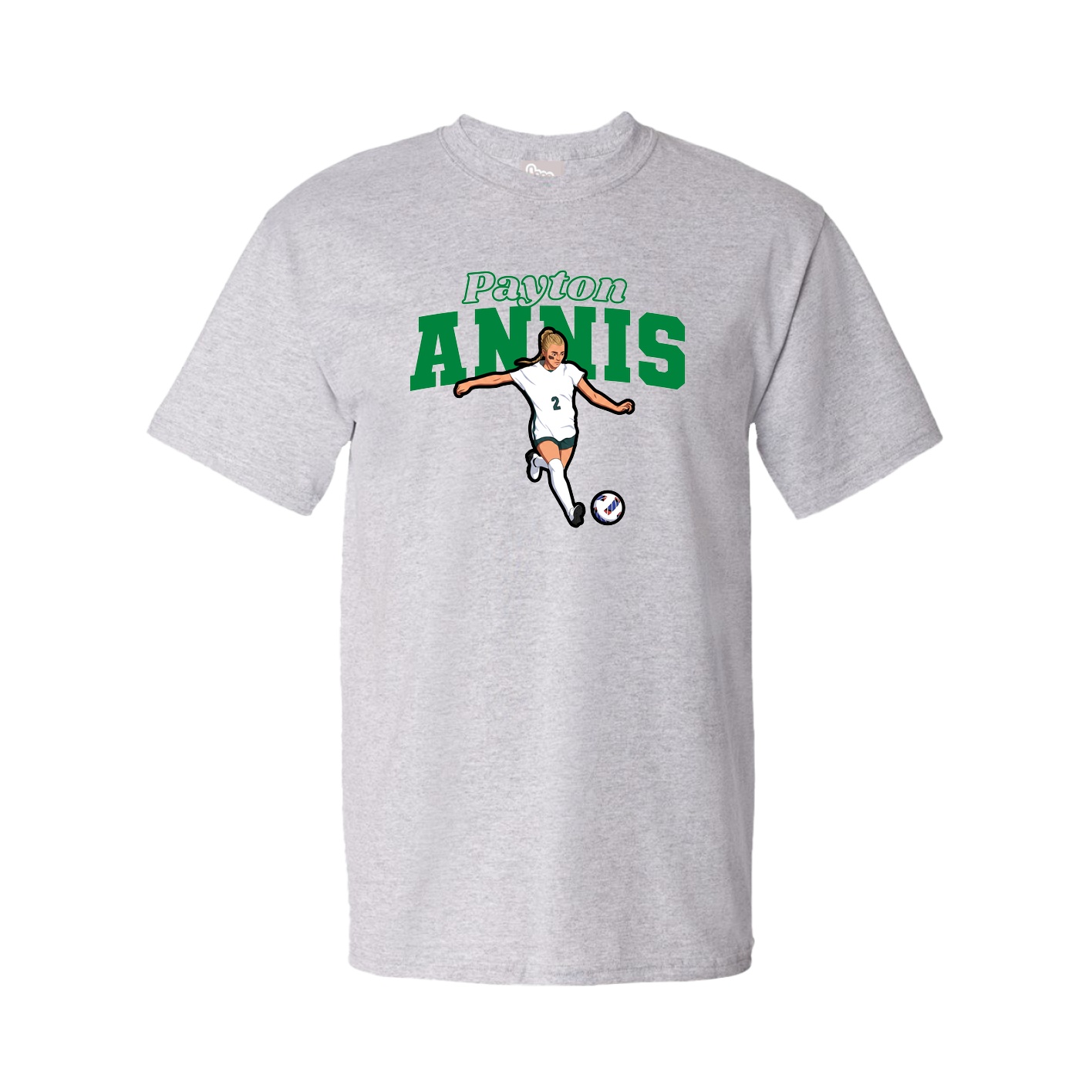Youth Tee — Name Arch in Grey
