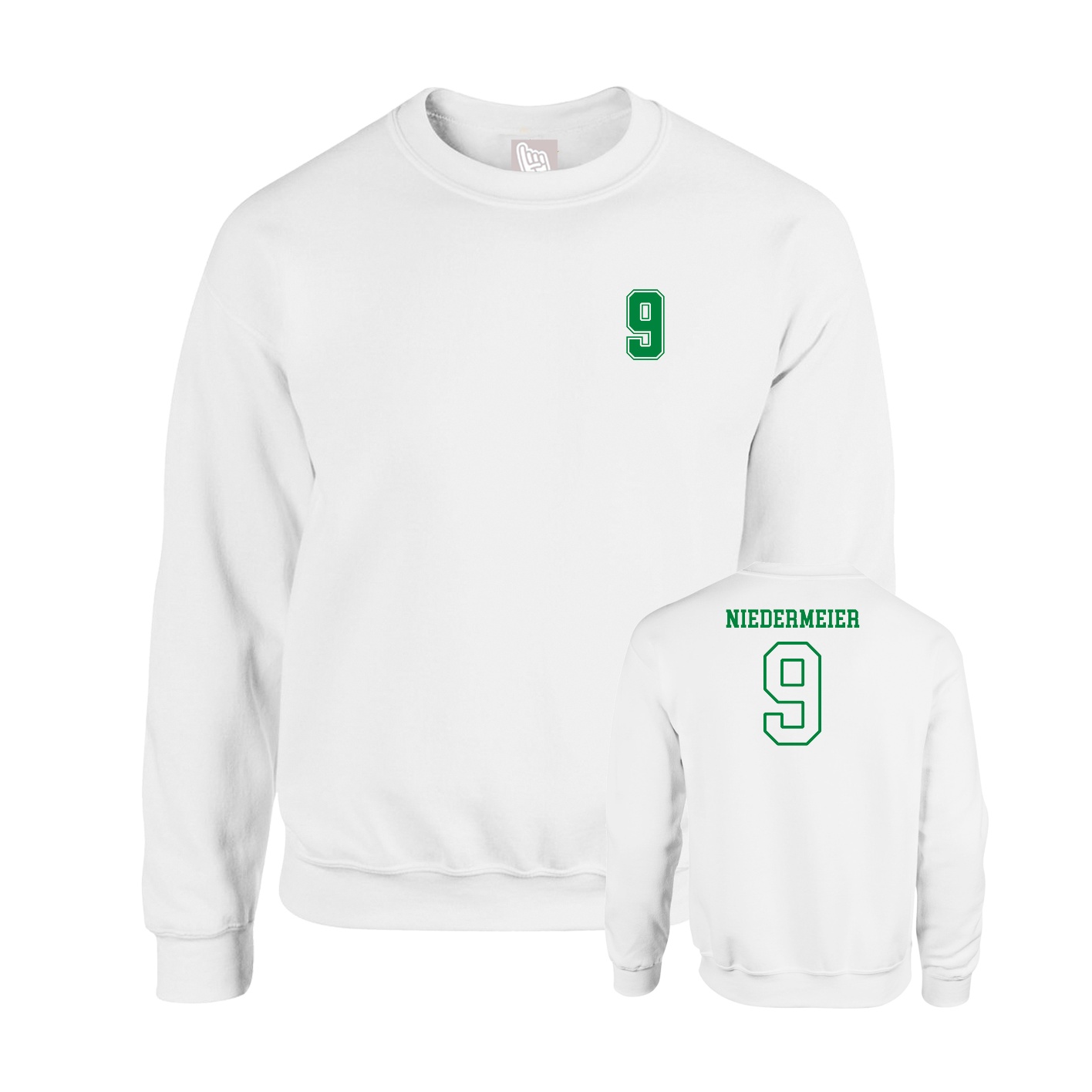 Fleece Crew — Chest Back in White