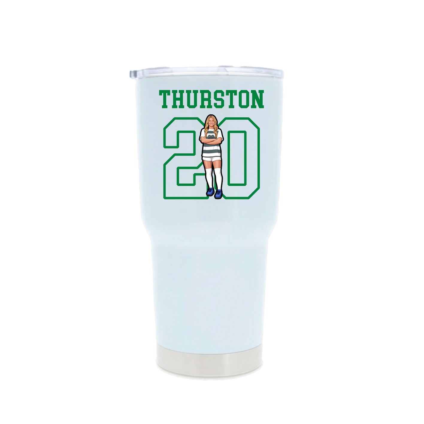 30oz Stainless Steel Tumbler — Shirsey in White