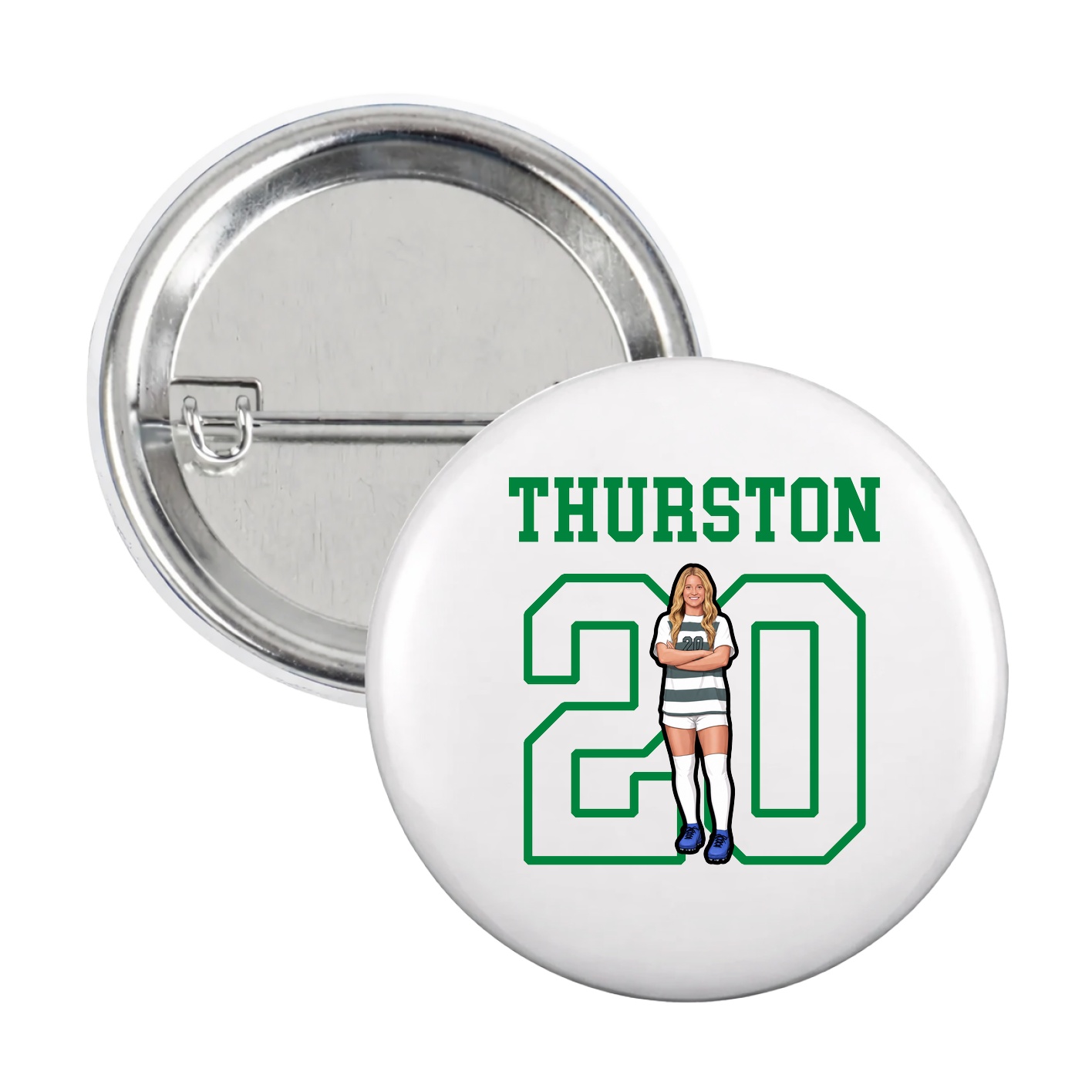 Game Day Button — Shirsey in White