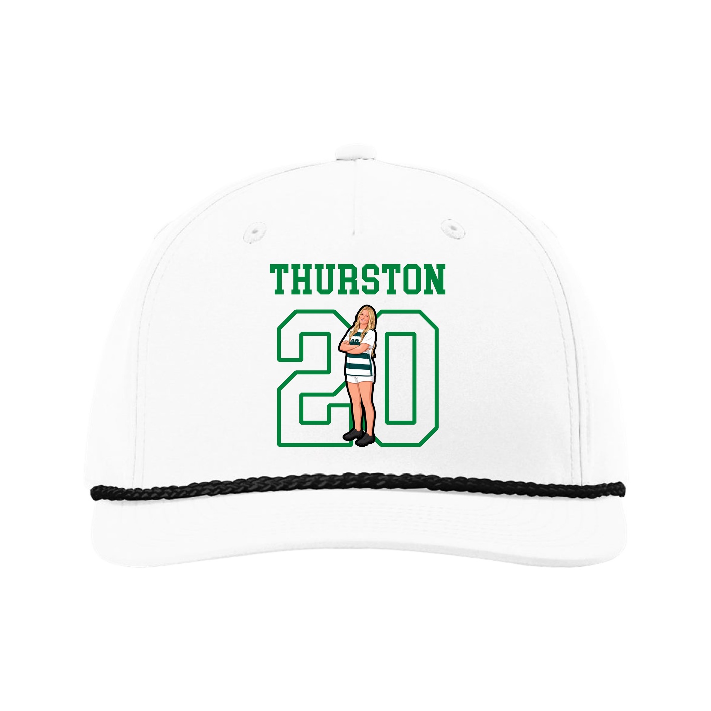 Five-Panel Classic Rope Cap — Shirsey in White