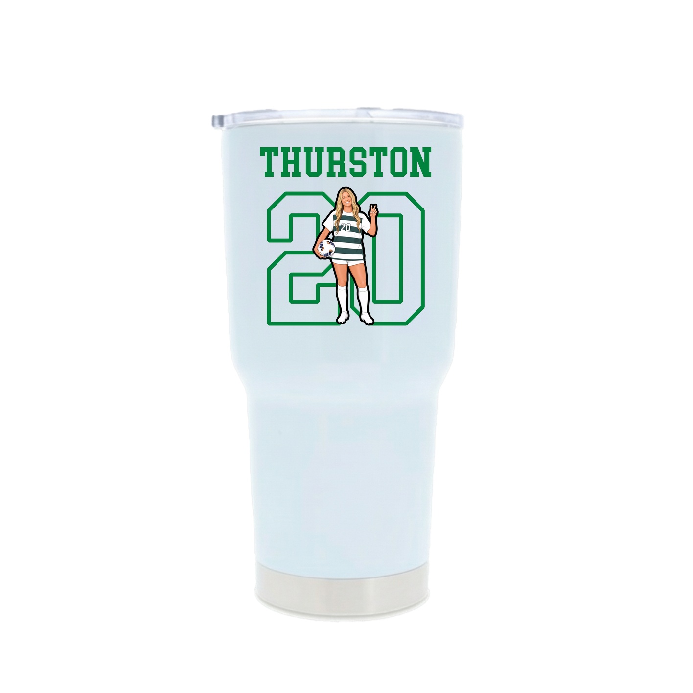 30oz Stainless Steel Tumbler — Shirsey in White