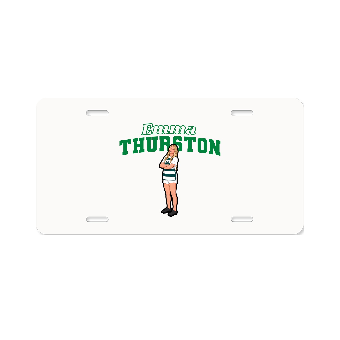 License Plate — Name Arch in Classic