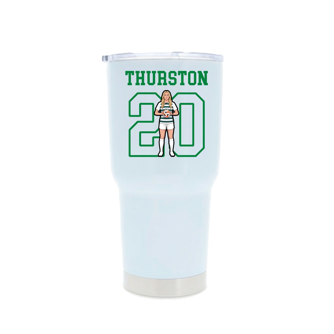 30oz Stainless Steel Tumbler — Shirsey in White