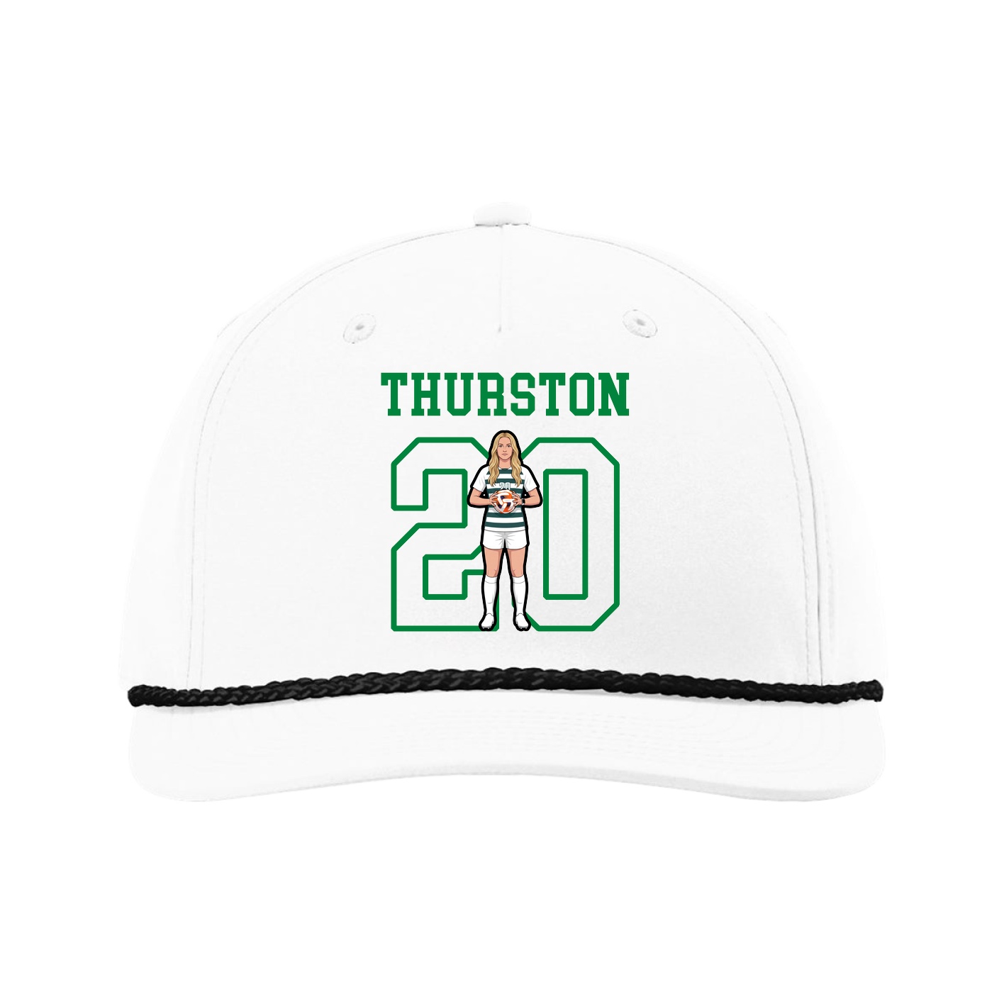 Five-Panel Classic Rope Cap — Shirsey in White