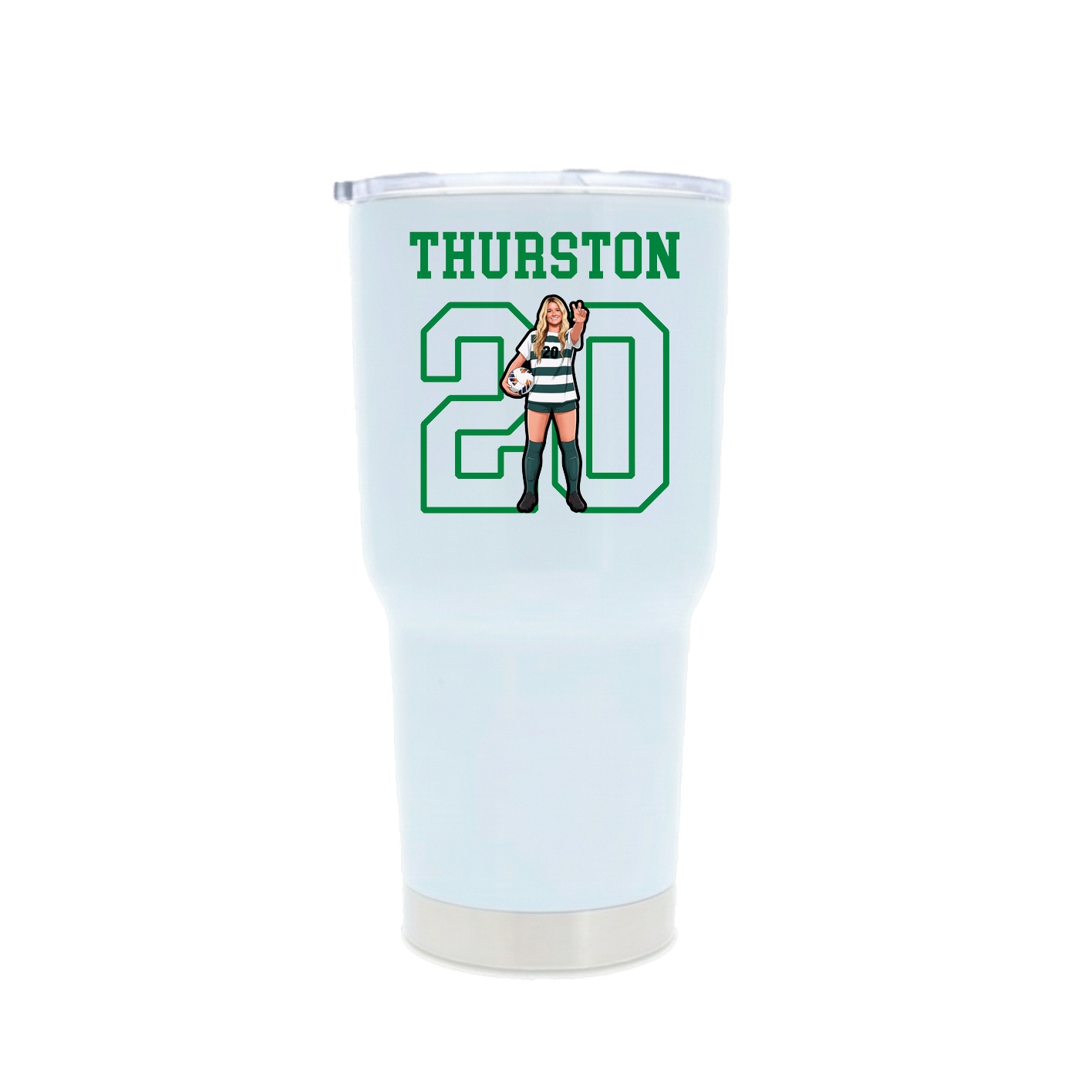 30oz Stainless Steel Tumbler — Shirsey in White
