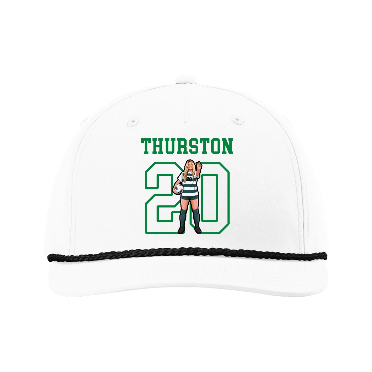 Five-Panel Classic Rope Cap — Shirsey in White