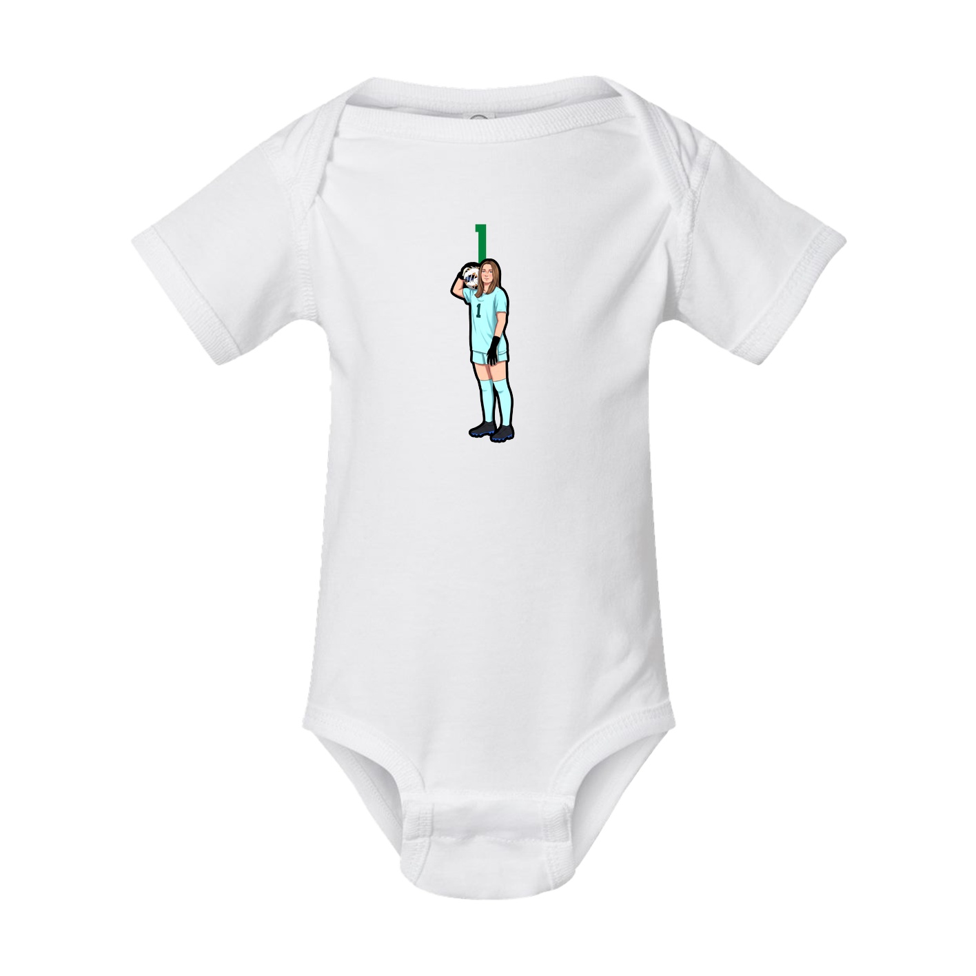 Baby Onesie — Number Top in White