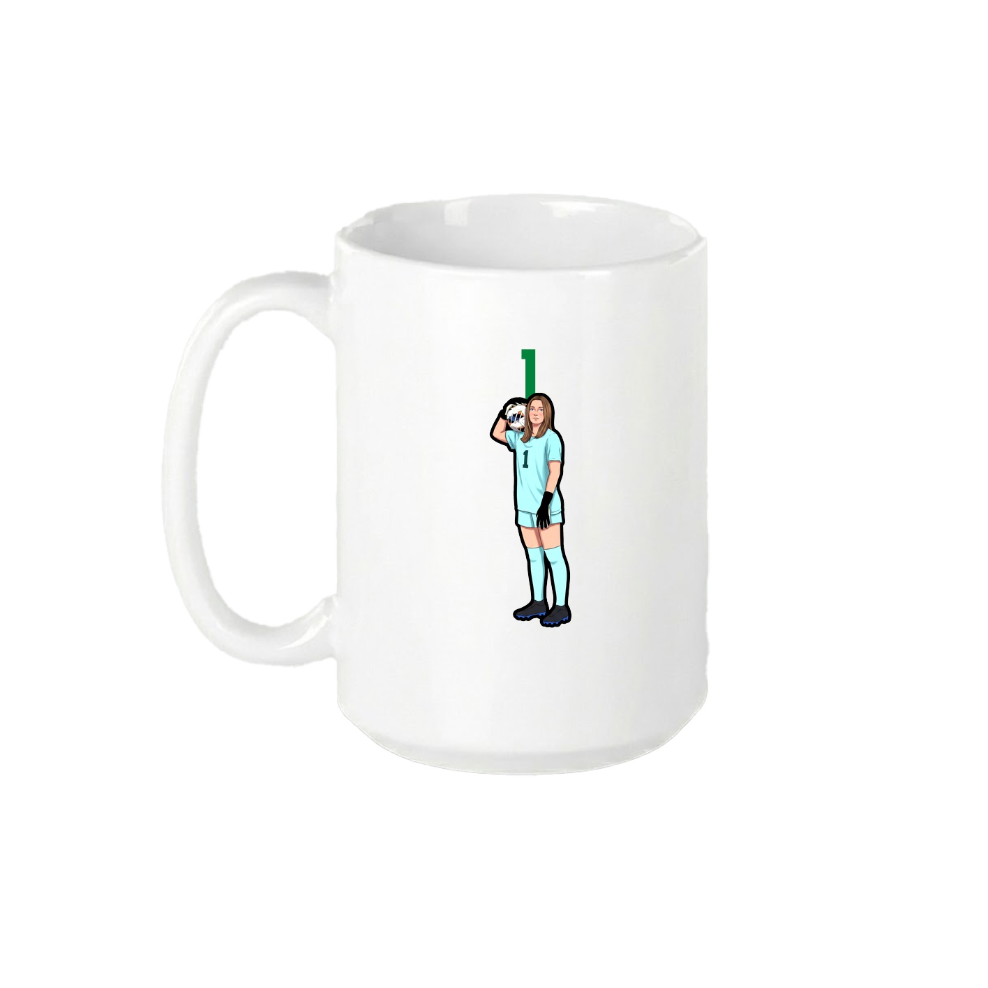 15oz Coffee Mug — Number Top in White