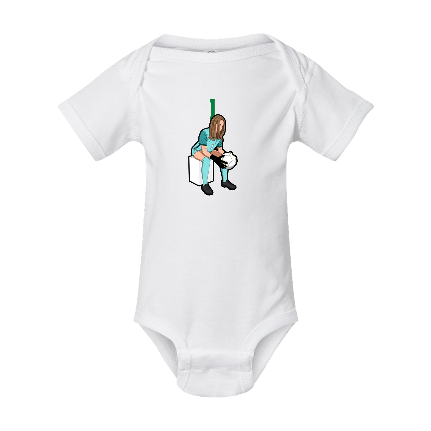 Baby Onesie — Number Top in White