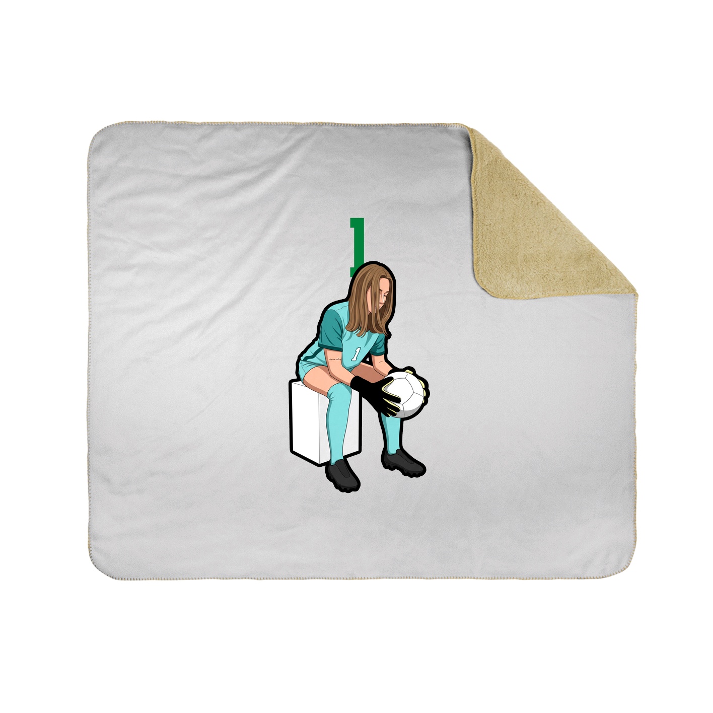 Throw Blanket — Number Top in White