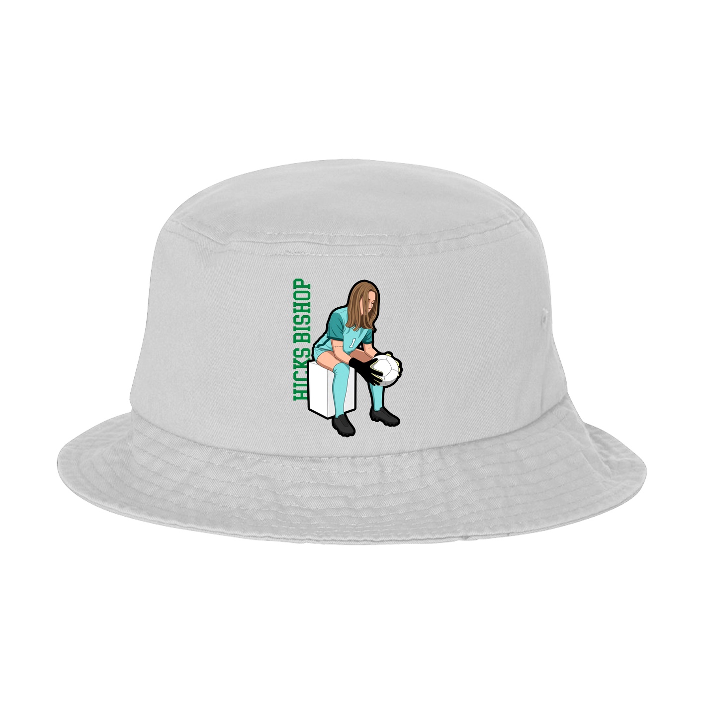 Bucket Cap — Name Vertical in White