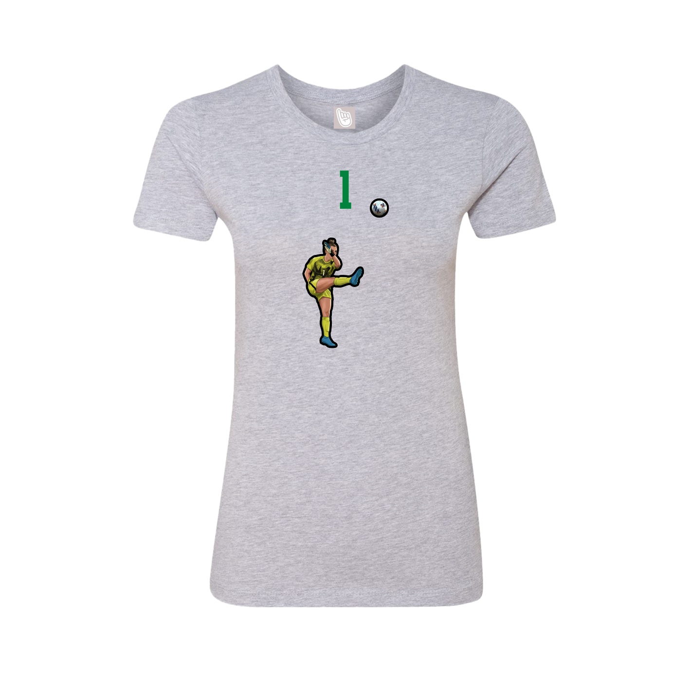 Womens Tee — Number Top in Grey