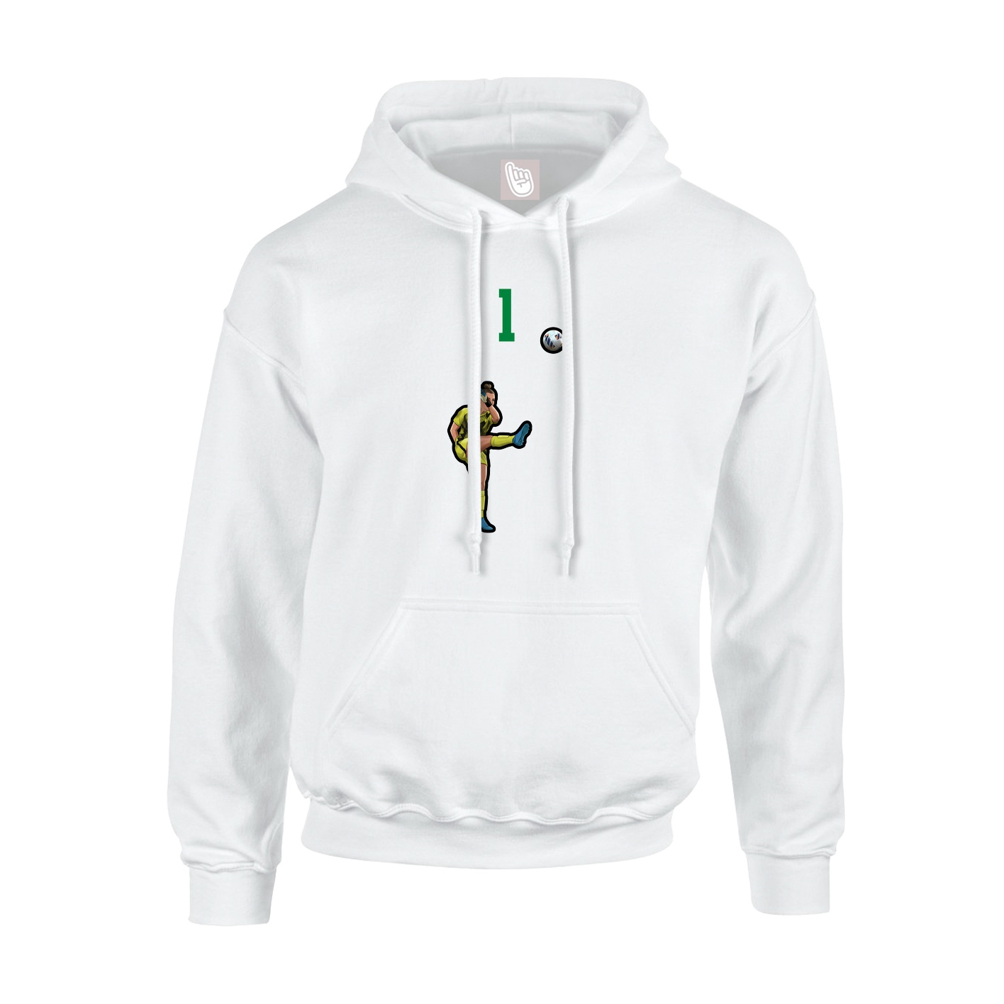 Hoodie — Number Top in White