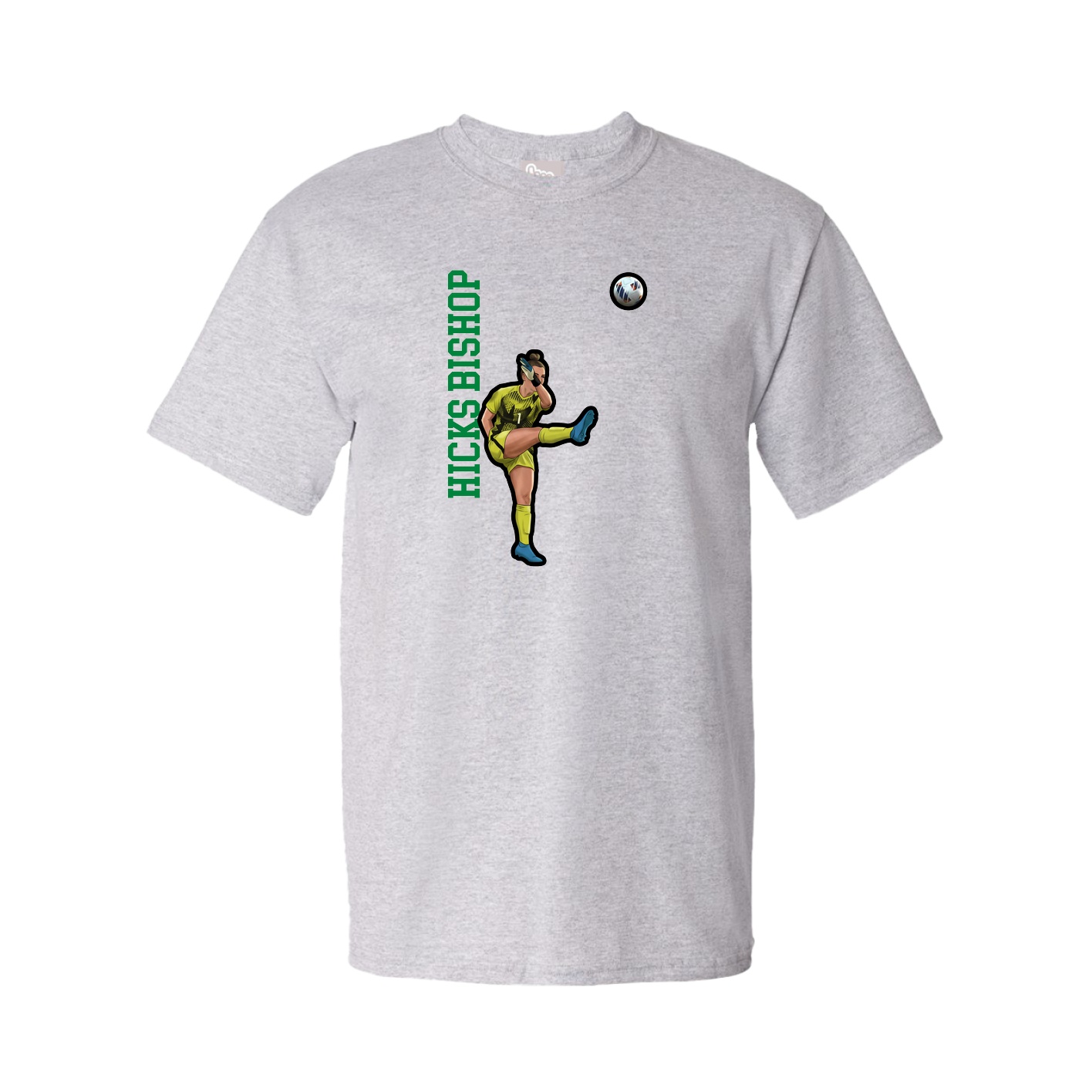Tee — Name Vertical in Grey