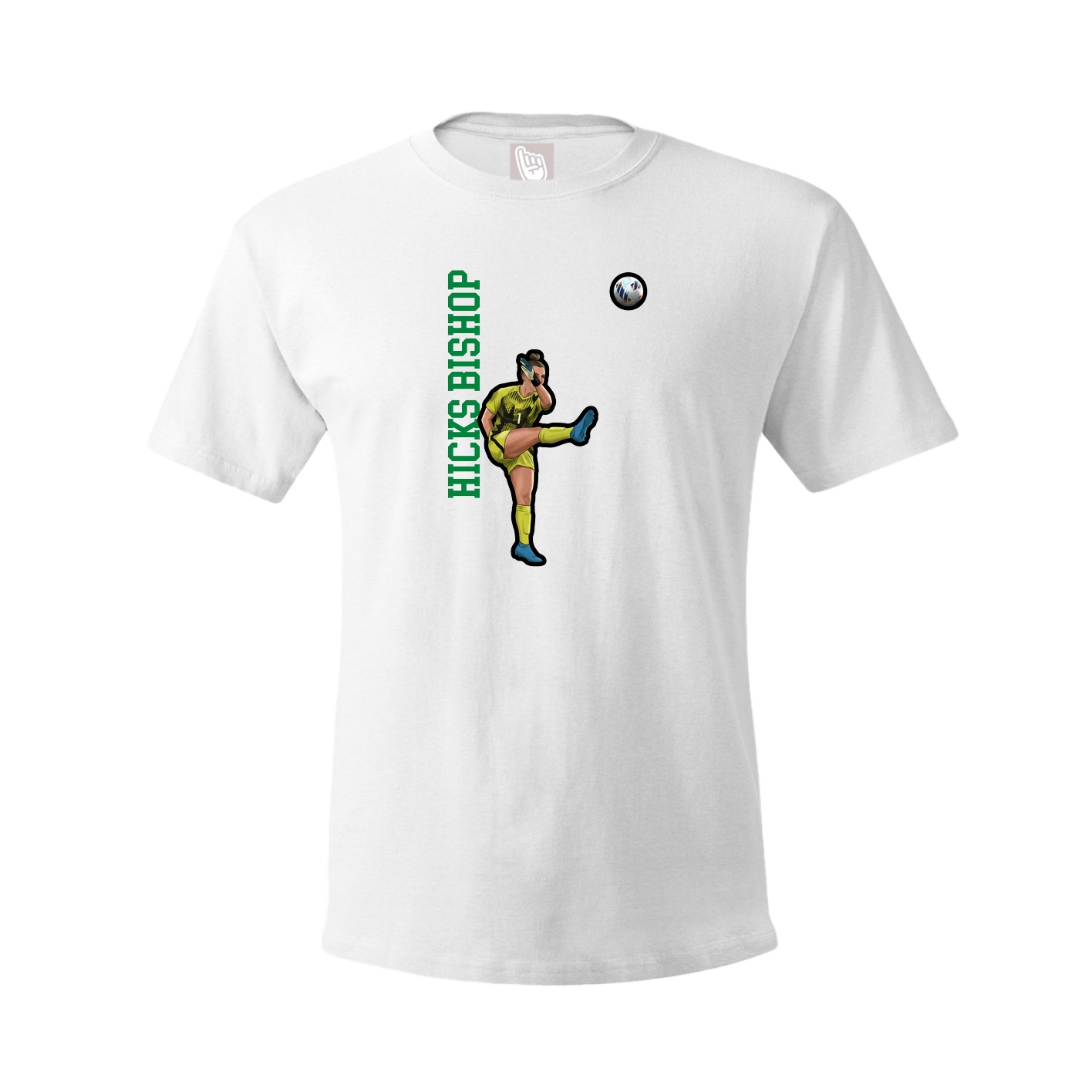 Youth Tee — Name Vertical in White
