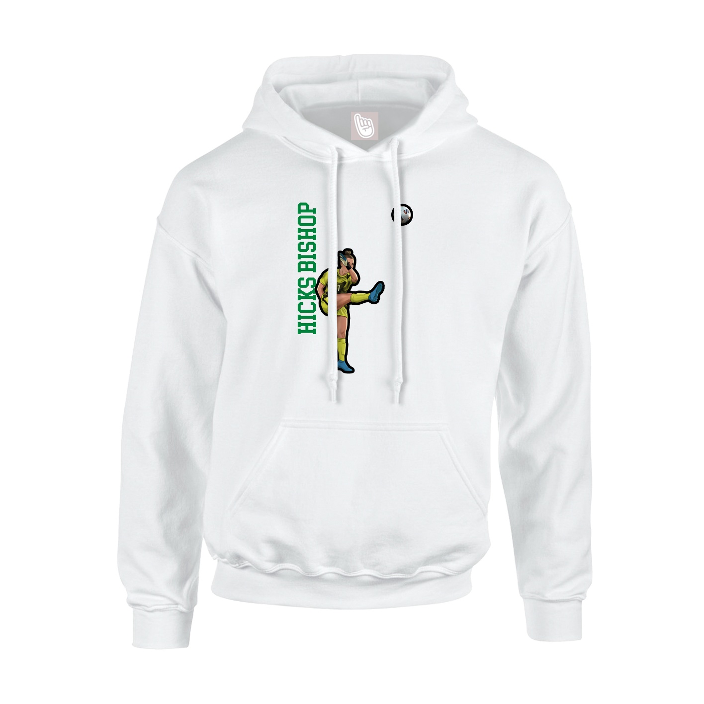 Hoodie — Name Vertical in White