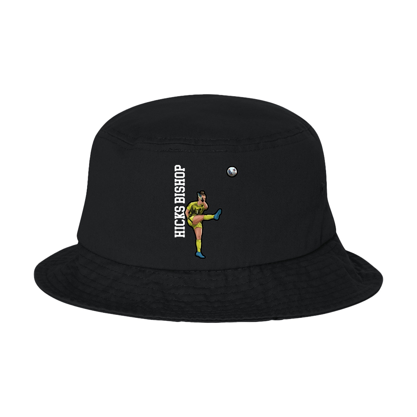 Bucket Cap — Name Vertical in Black