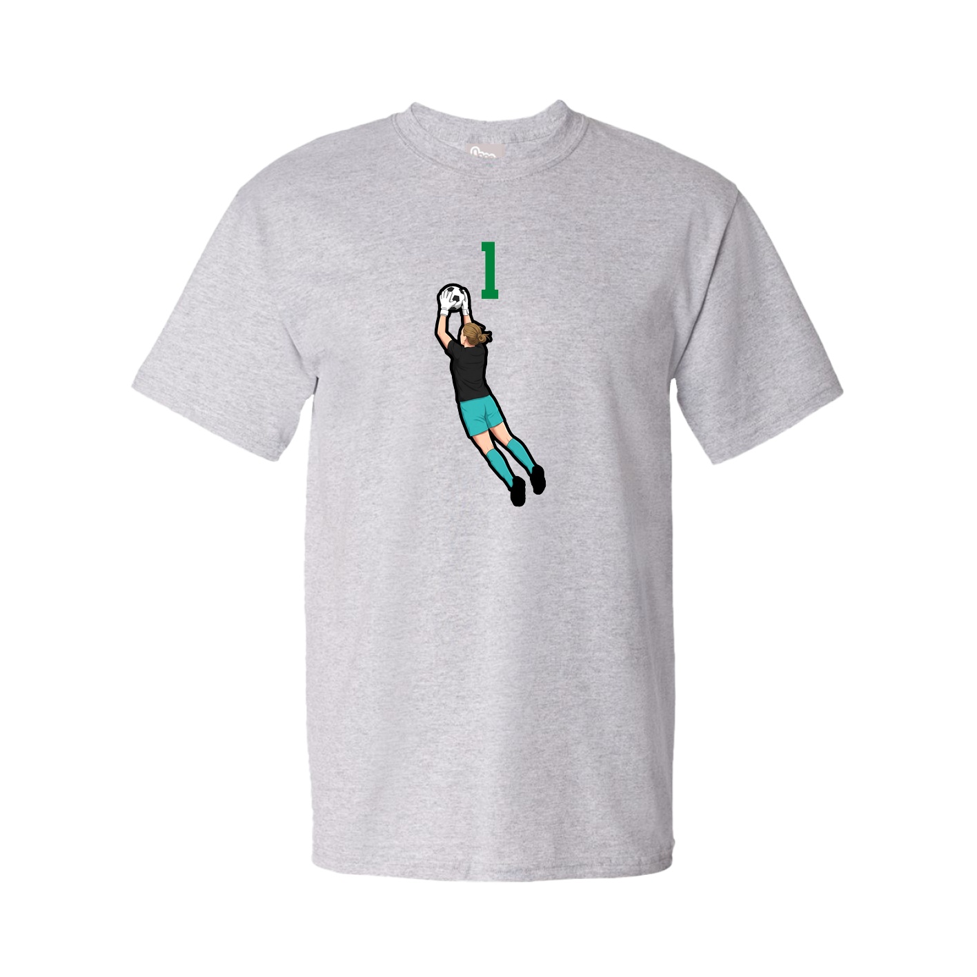 Youth Tee — Number Top in Grey