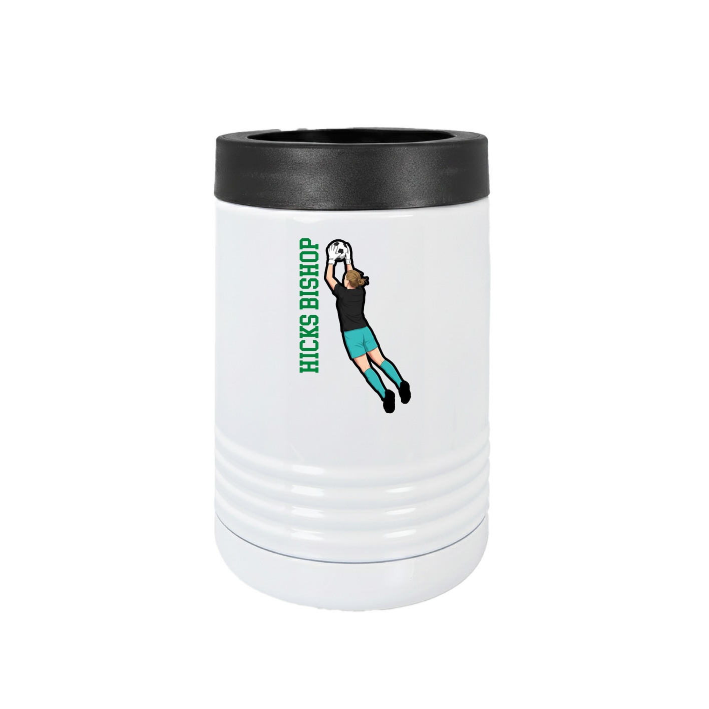 Beverage Holder — Name Vertical in White