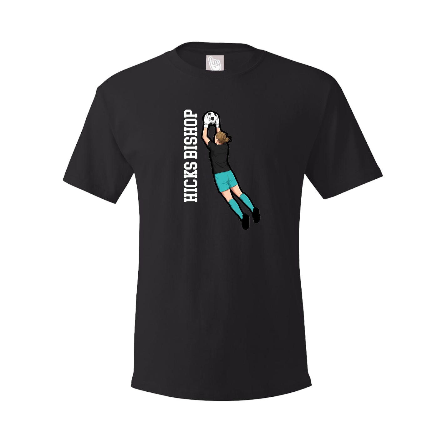 Youth Tee — Name Vertical in Black