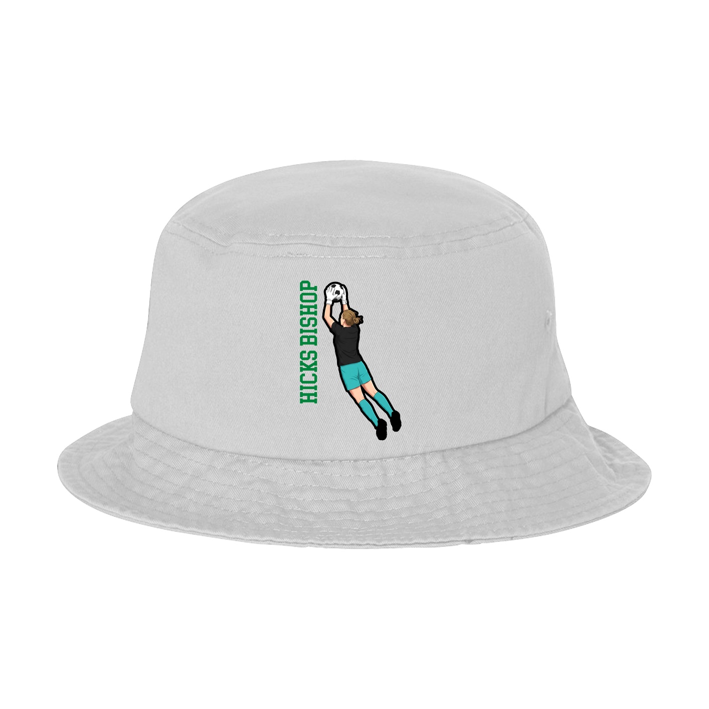Bucket Cap — Name Vertical in White