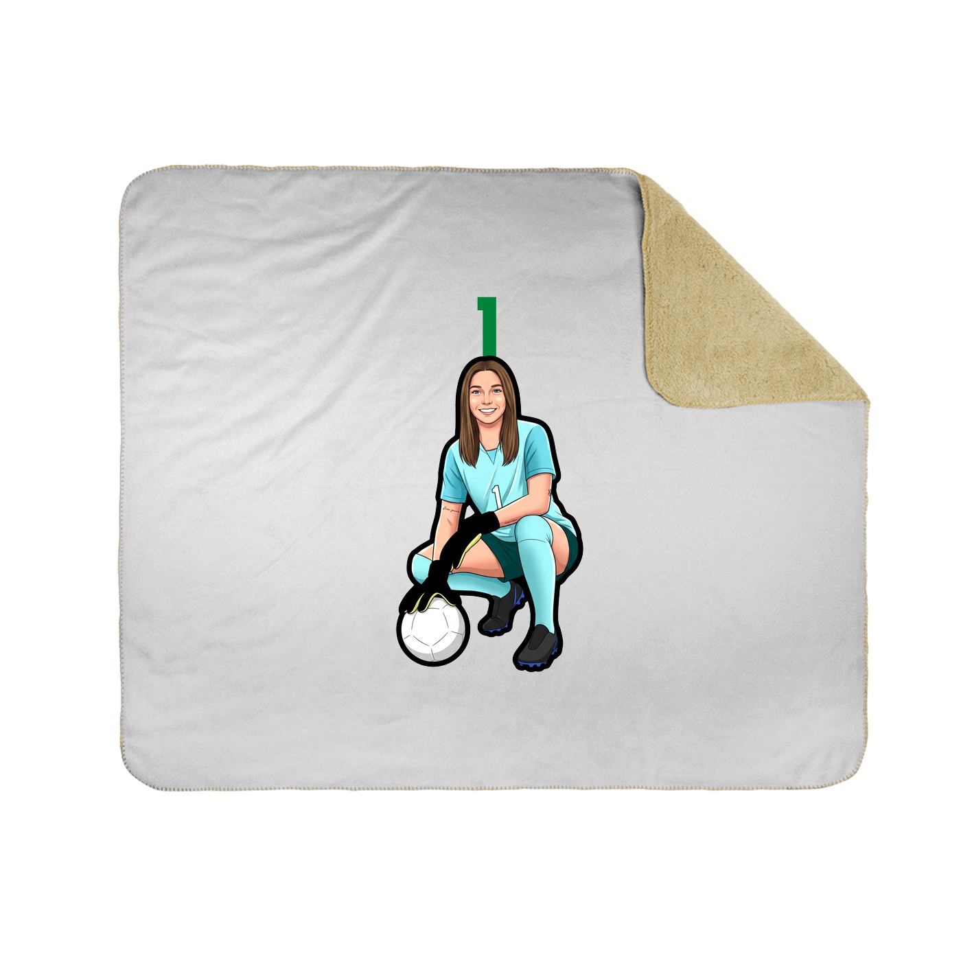 Throw Blanket — Number Top in White
