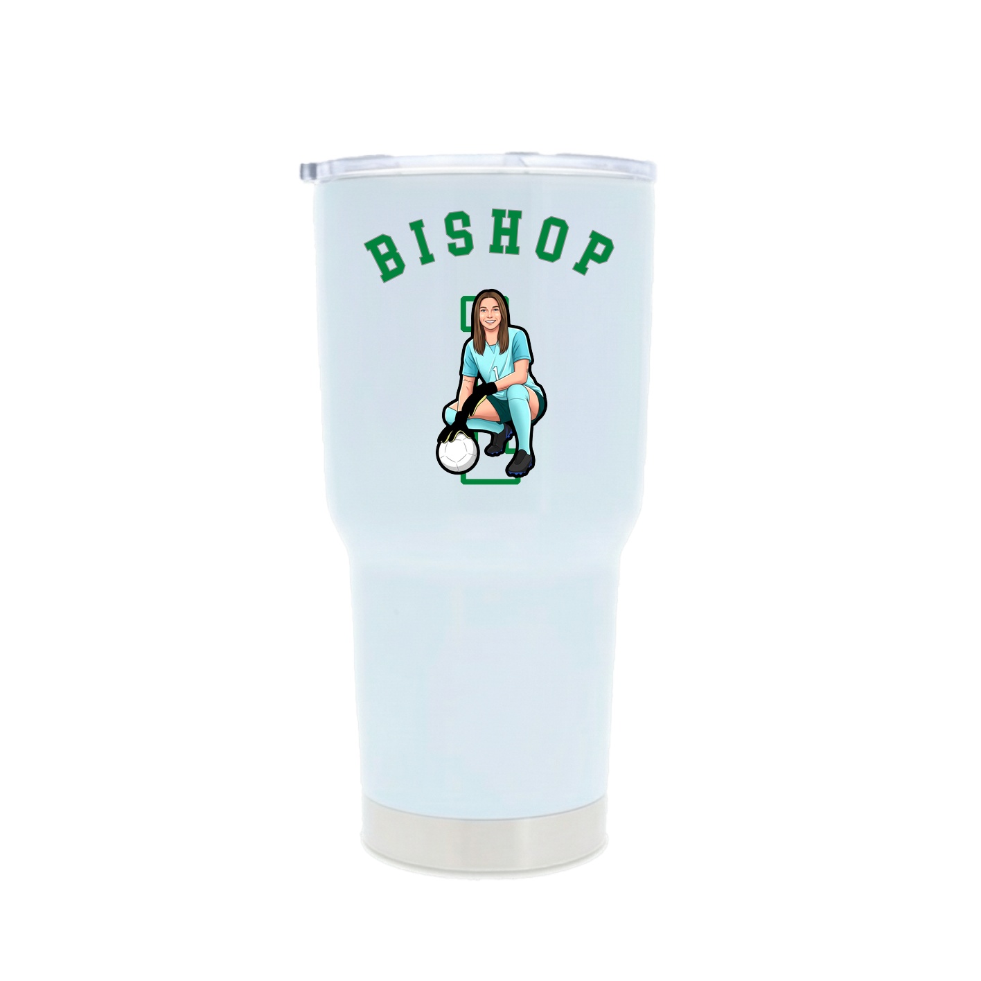 30oz Stainless Steel Tumbler — Shirsey Arch in White