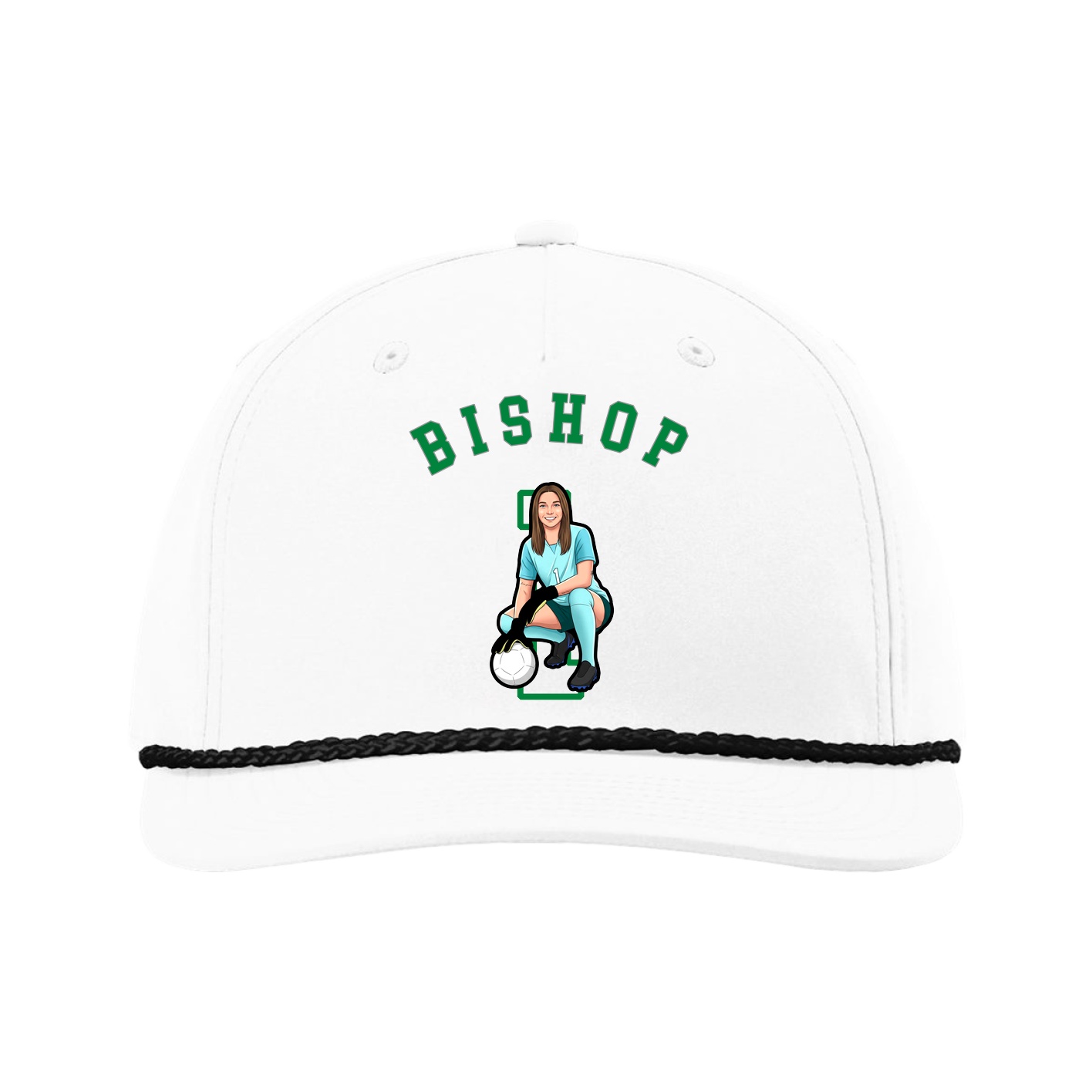 Five-Panel Classic Rope Cap — Shirsey Arch in White