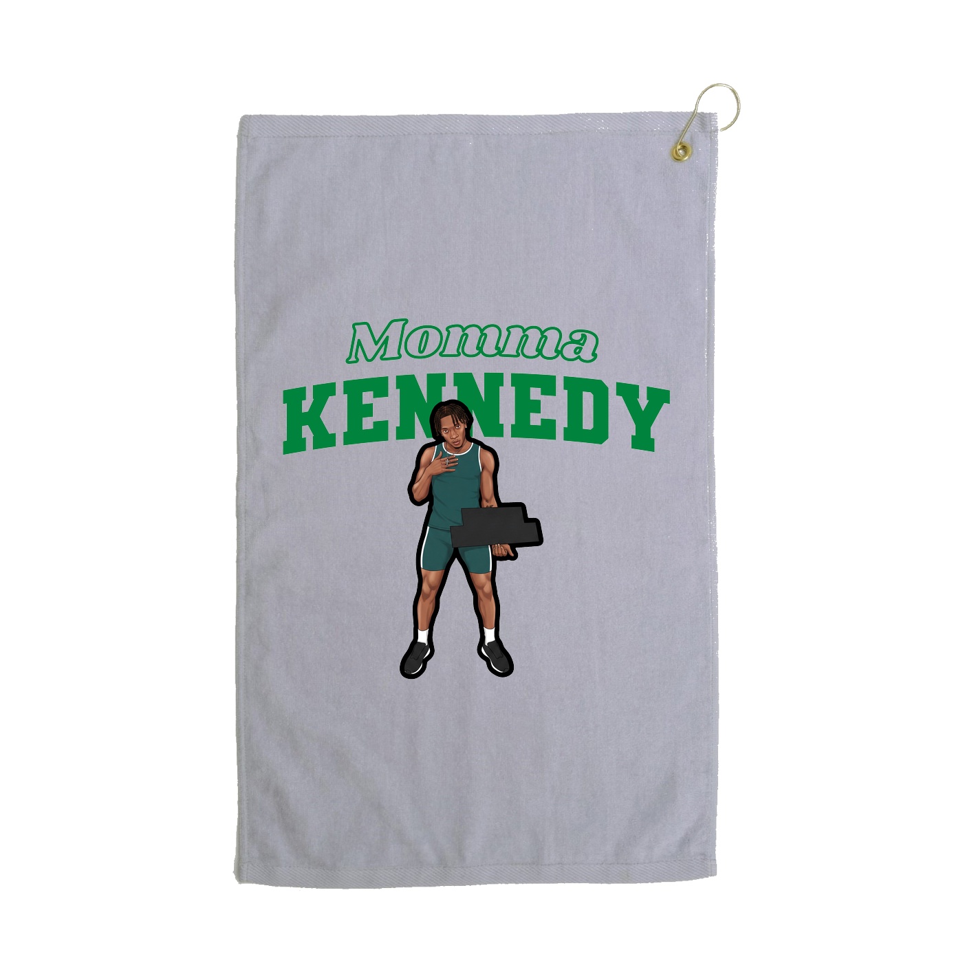 Golf Towel — Mothers Day Block in Grey