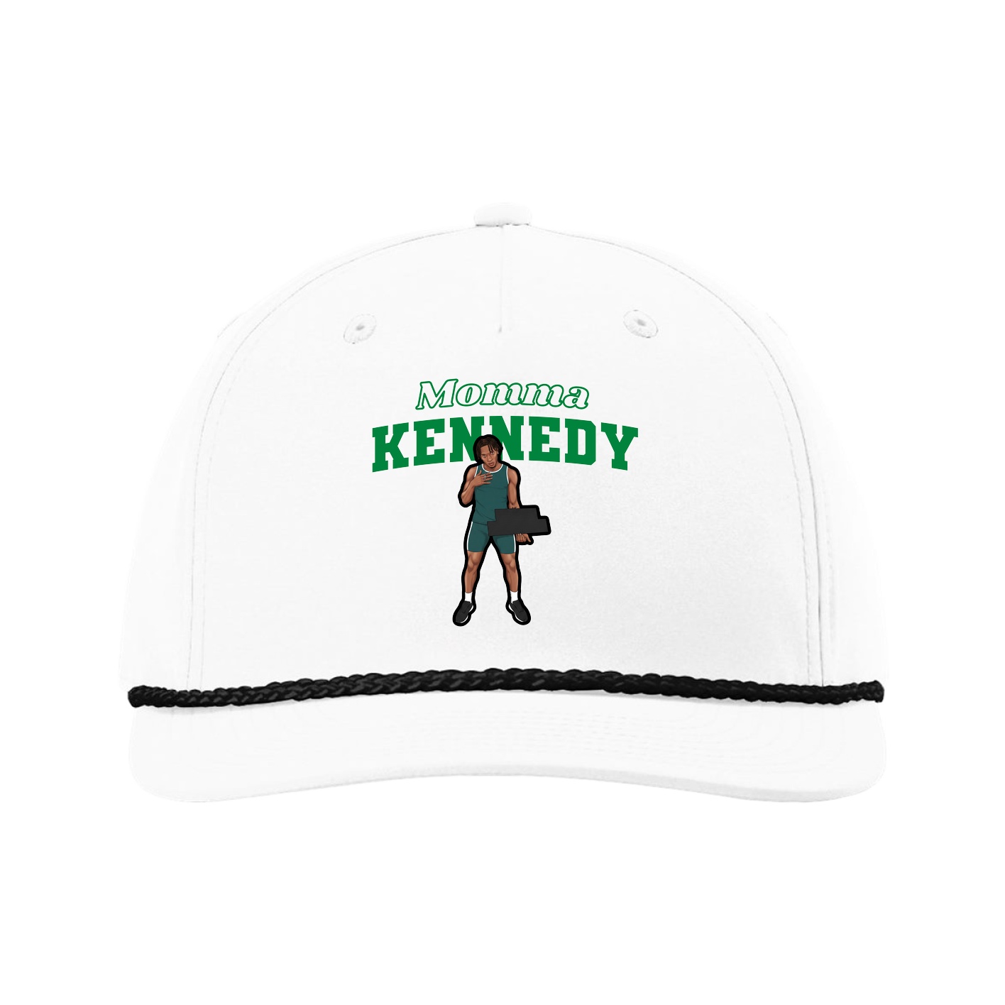 Five-Panel Classic Rope Cap — Mothers Day Block in White