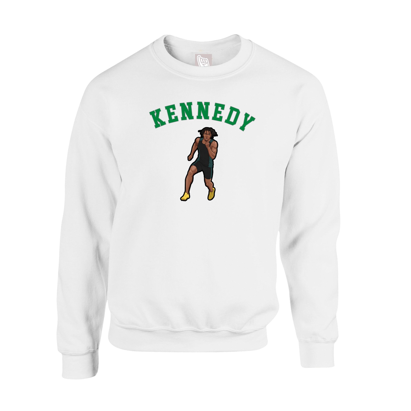 Fleece Crew — Shirsey Arch in White