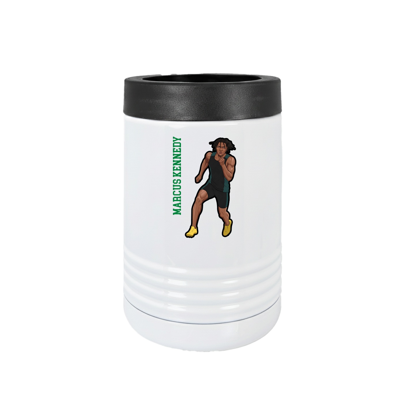 Beverage Holder — Name Vertical in White