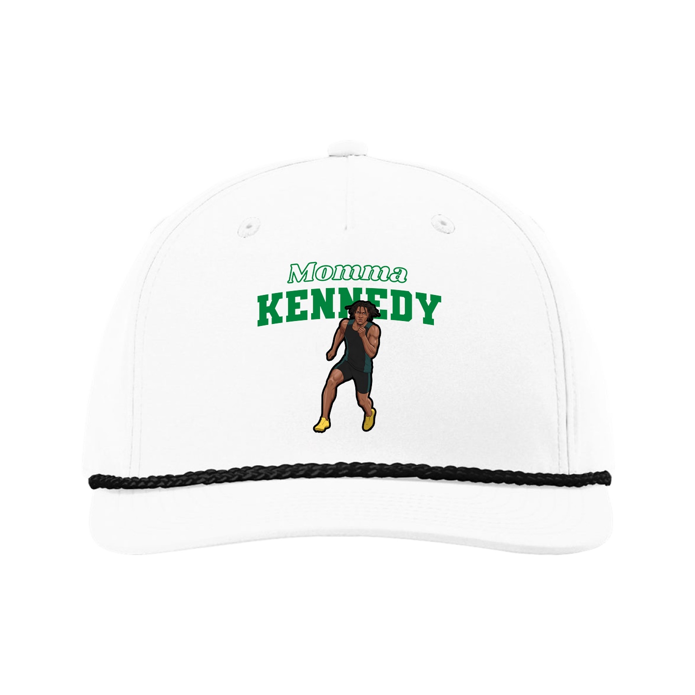 Five-Panel Classic Rope Cap — Mothers Day Block in White