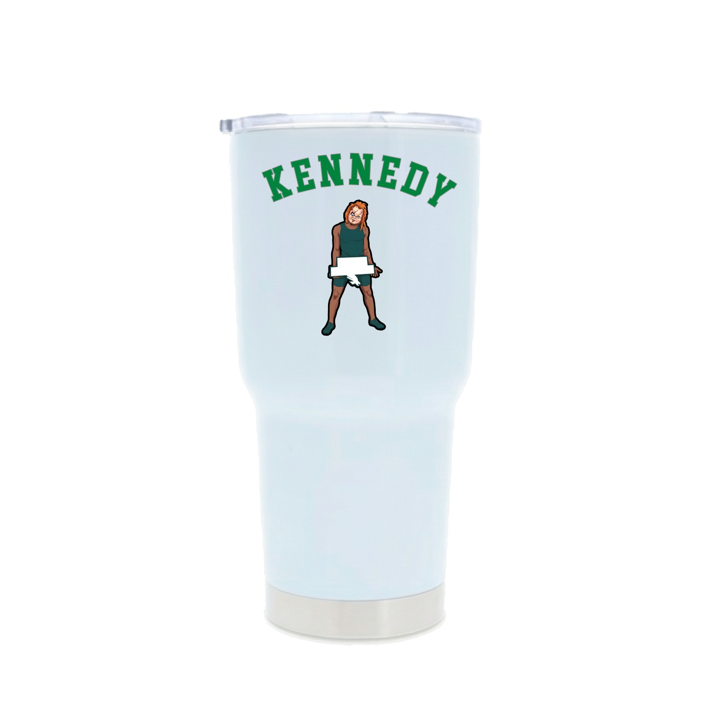 30oz Stainless Steel Tumbler — Shirsey Arch in White