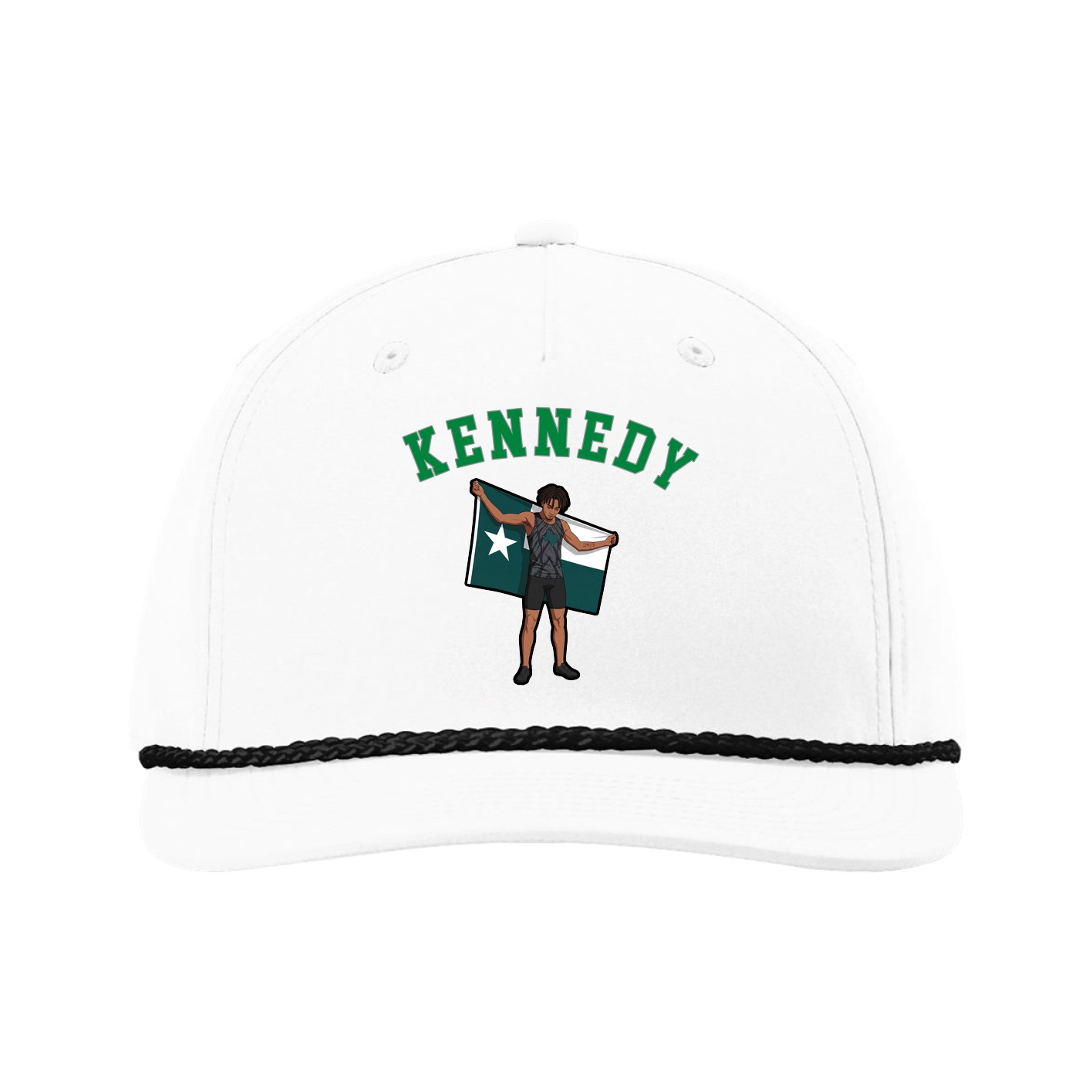 Five-Panel Classic Rope Cap — Shirsey Arch in White