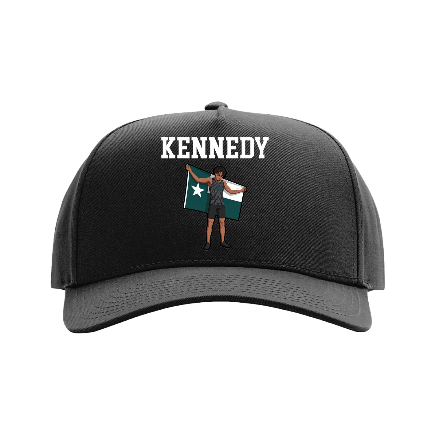 Full Fabric Five-Panel Champ Cap — Shirsey in Black