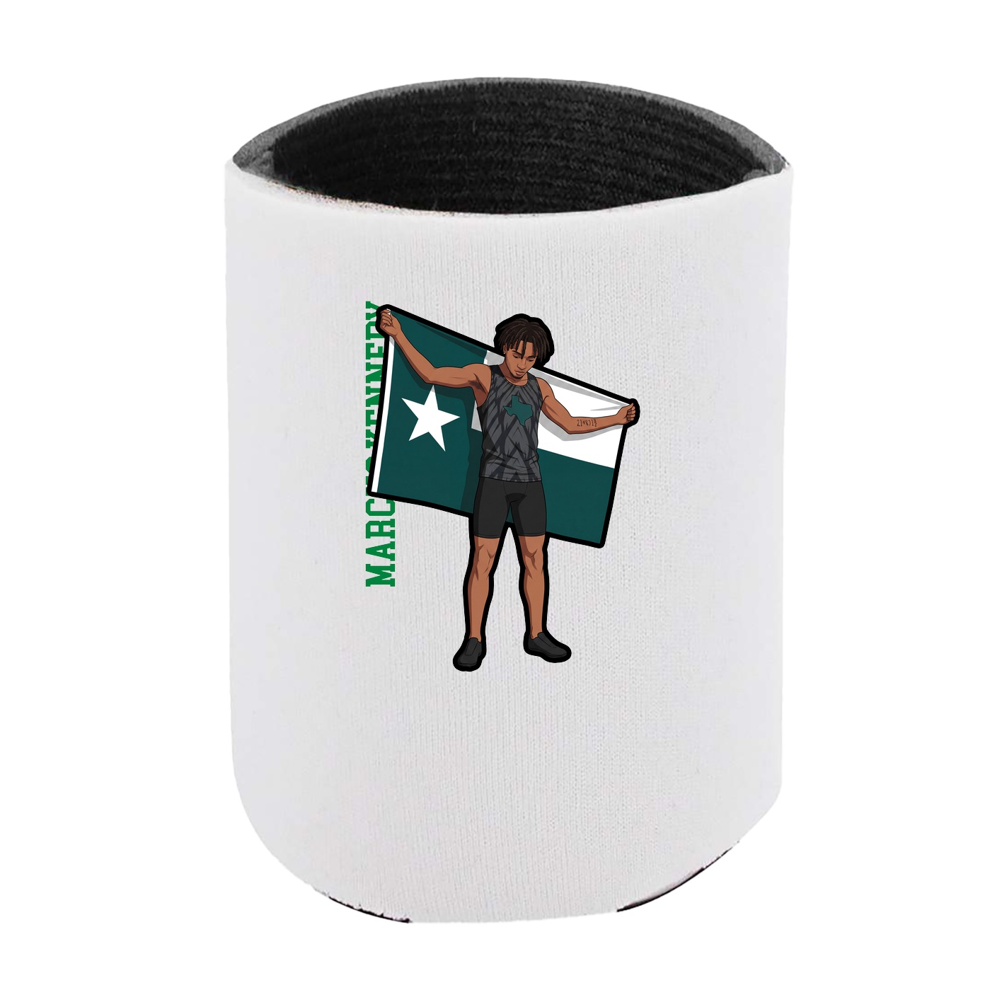 Can Holder — Name Vertical in White