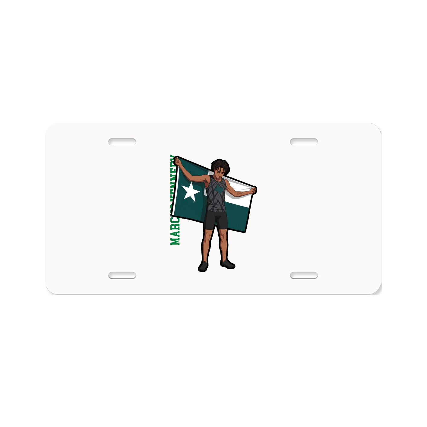 License Plate — Name Vertical in Classic