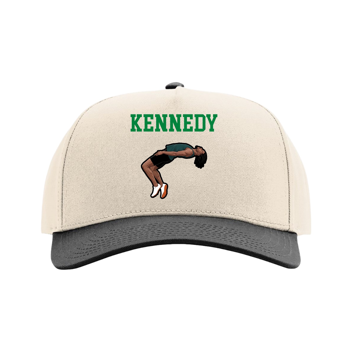 Full Fabric Five-Panel Champ Cap — Shirsey in Cream/Black