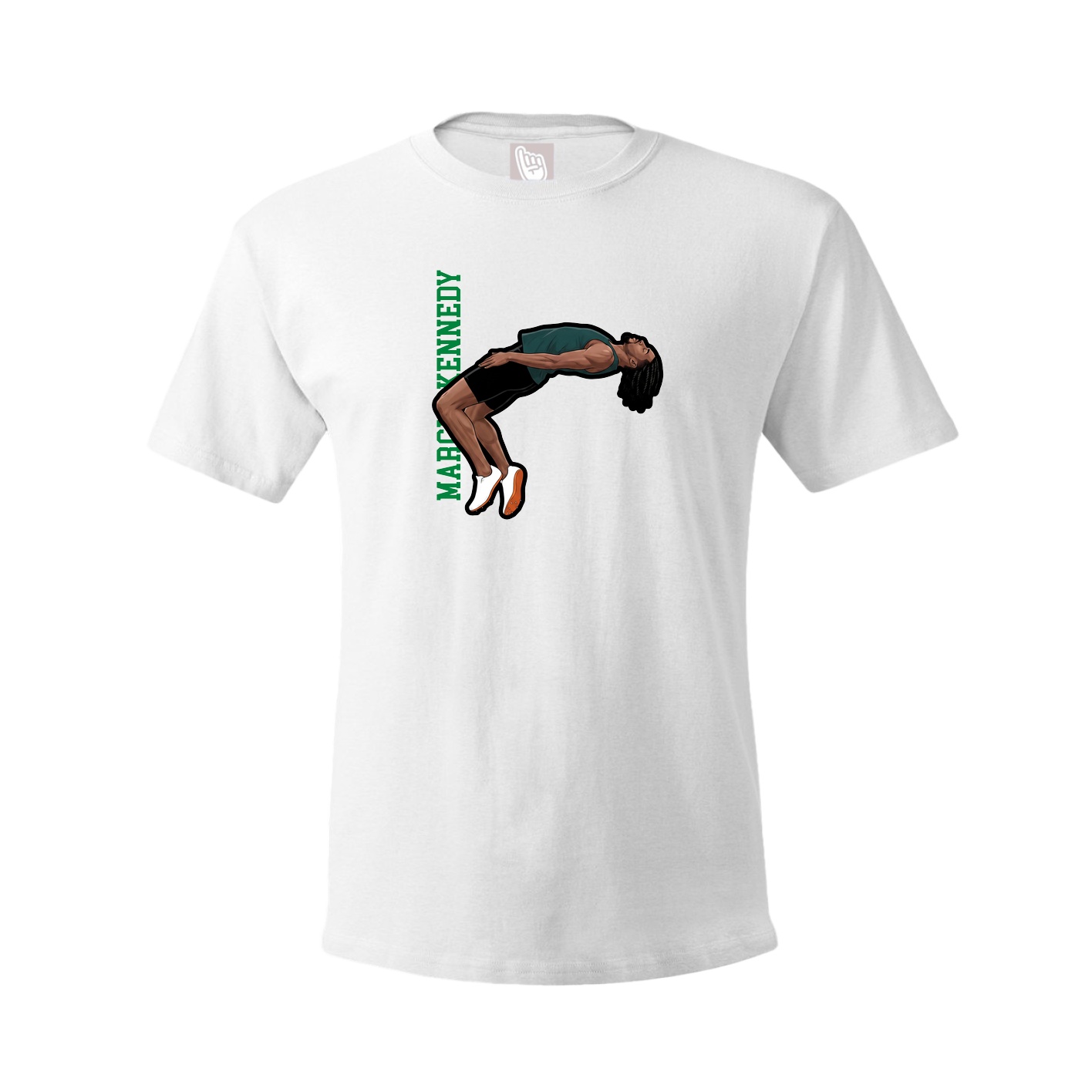 Tee — Name Vertical in White