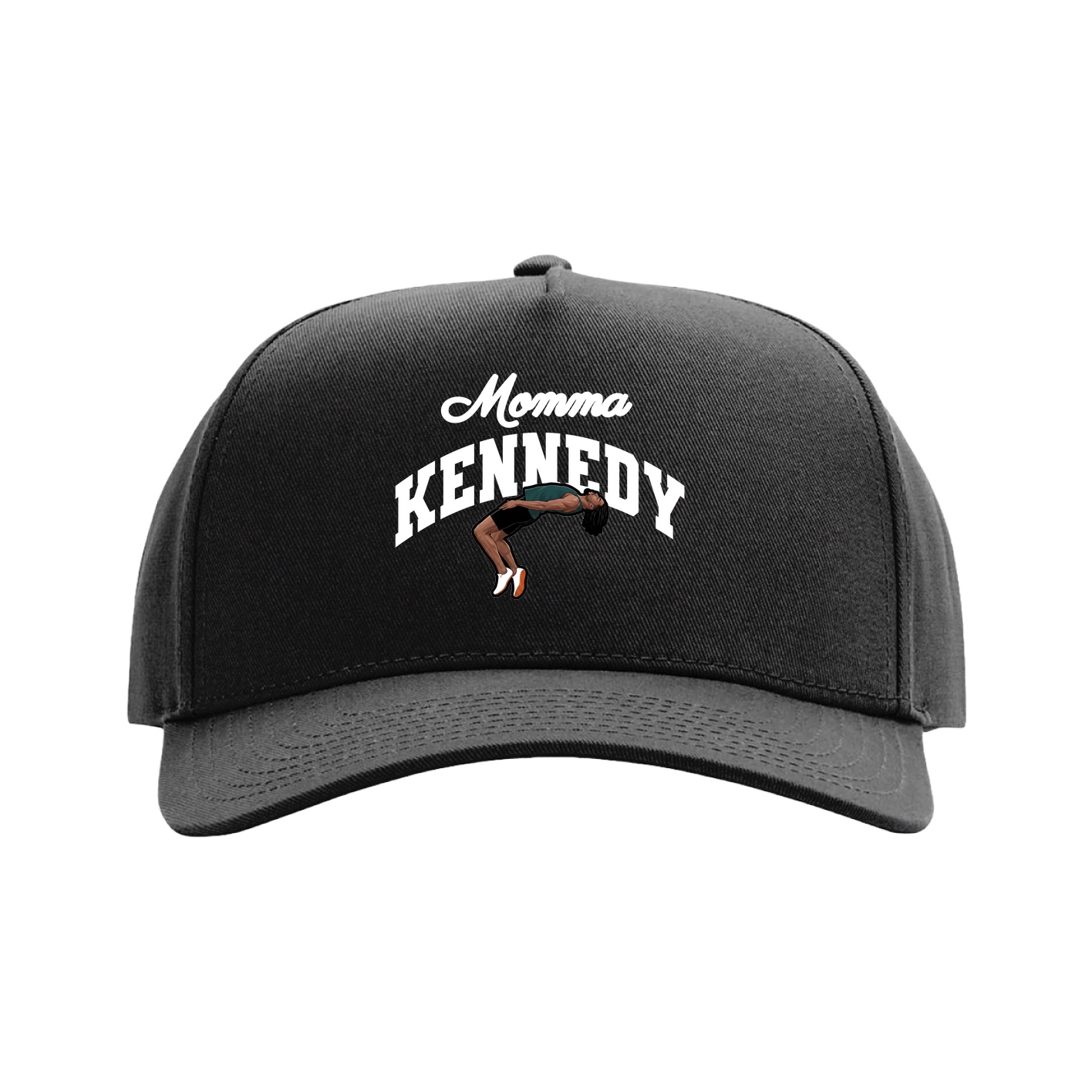 Full Fabric Five-Panel Champ Cap — Mothers Day Arch in Black